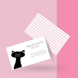 Cute Black Cat-Personlig, Affärskort Visitkort