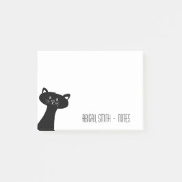 Cute Black Cat Personlig Post-it® Notes 4 x 3 Post-it Block