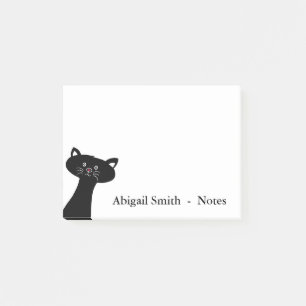 Cute Black Cat Personlig Post-it® Notes 4 x 3 Post-it Block