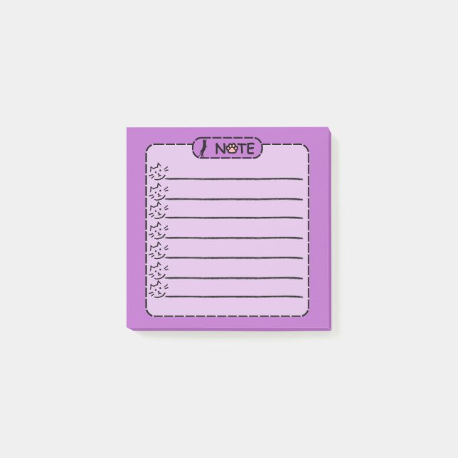 Cute Black Cat Personlig PostIT-anteckningar Post-it Block (Framsida)