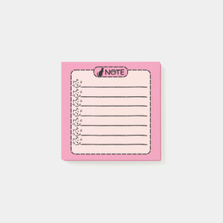 Cute Black Cat Personlig PostIT-anteckningar Post-it Block