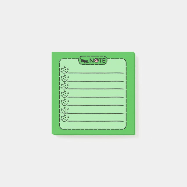 Cute Black Cat Personlig PostIT-anteckningar Post-it Block (Framsida)