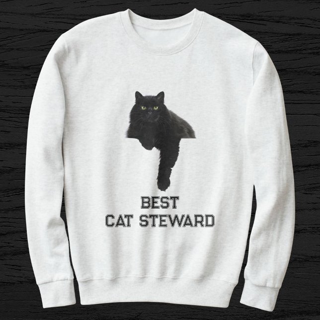 Cute Black Cat Photo Funny Quote Personalized Pet T Shirt (Skapare uppladdad)