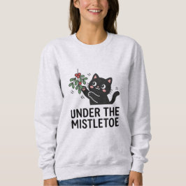 Cute Black Cat Plant Holiday Cartoon Christmas T Shirt