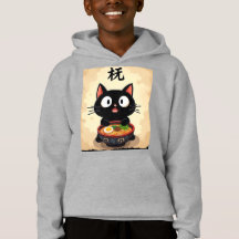 Cute Black Cat Ramen - Kawaii Japansk Noodle Art