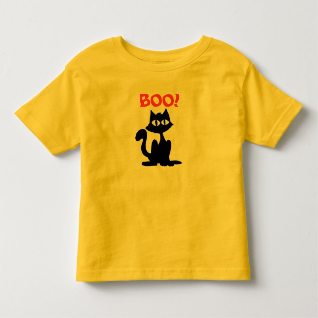 Cute Black Cat Shirt Tee Shirt (Framsida)