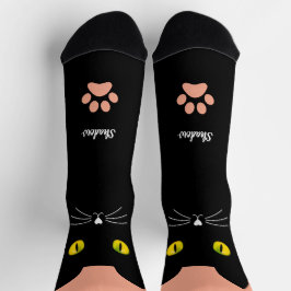Cute Black Cat Socks Gift for Cat Lovers