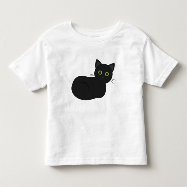 Cute Black cat T-Shirt (Framsida)