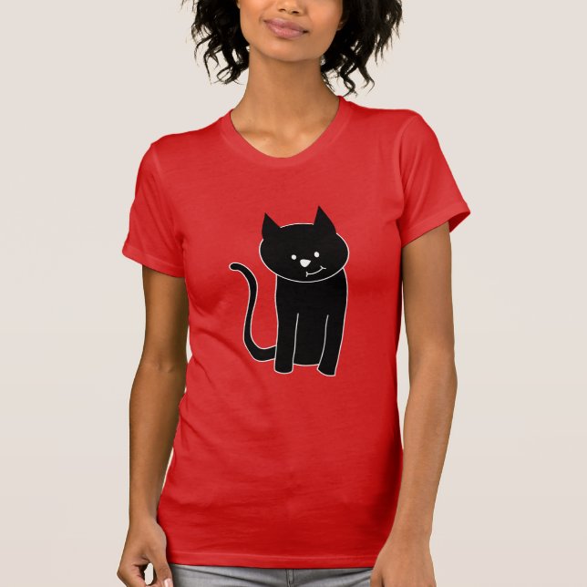 Cute Black Cat Tee (Framsida)
