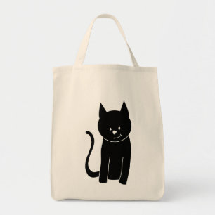 Cute Black Cat Tygkasse
