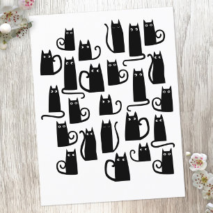 Cute Black Cat Vykort