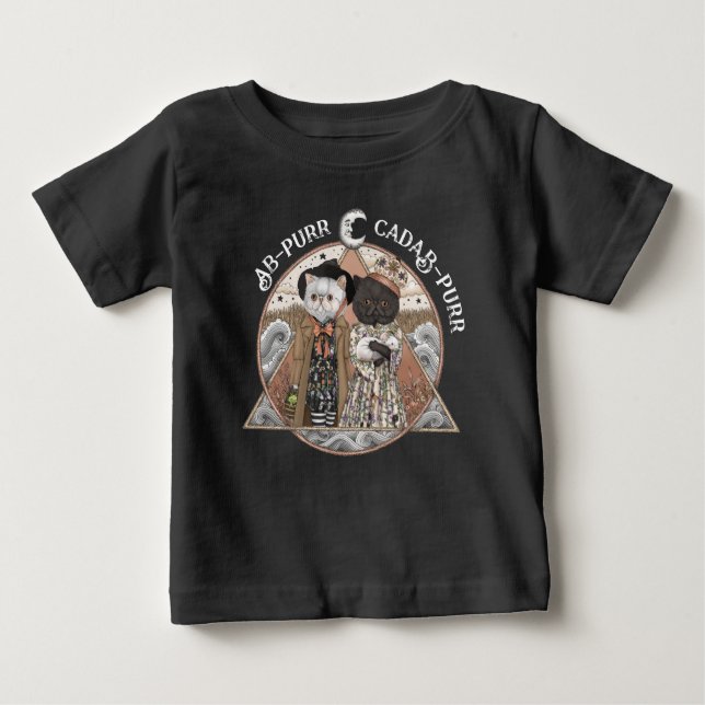 Cute Black Cat Witches Halloween Costume T Shirt (Framsida)