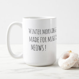 Cute Black Cat with Pink Bow Tie  Kaffemugg