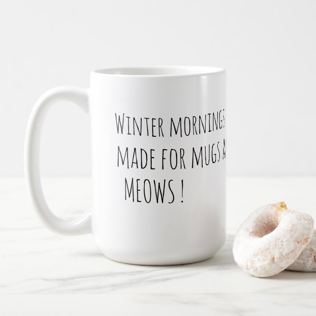 Cute Black Cat with Pink Bow Tie  Kaffemugg (Med munk)