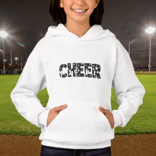 Cute Black Cheer Typography Cheerledare Silhouette T Shirt