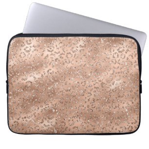 Cute Black Cheetah Leopard Skin Skriv ut Mönster Laptop Fodral