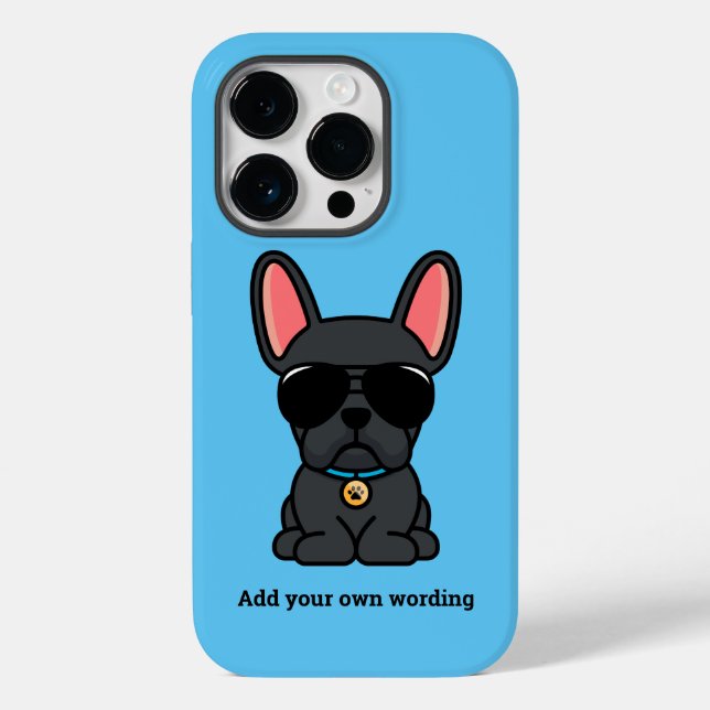 Cute Black Fransk Bulldog Fodral-Mate iphone case (Baksida)