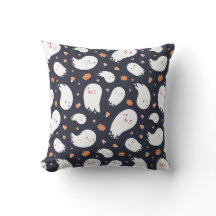 Cute Black Ghost och Pumpkin