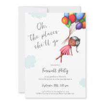 Cute Black Girl Balloons Farewell
