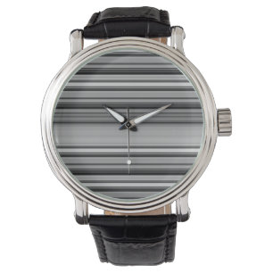 Cute Black grått rand Armbandsur