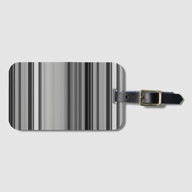 Cute Black grått rand Bagagebricka (Framsida horisontal)