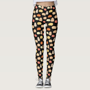 Cute Black Gris Mönster Leggings