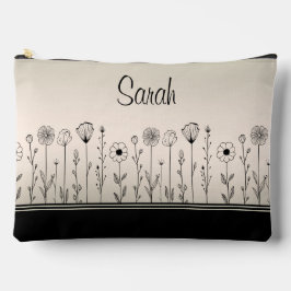 Cute Black/Grönt Ombre Flower Doodles Bridesmaid