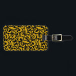 Cute Black guldfärgad, sömlös blommönster Fodral-M Bagagebricka<br><div class="desc">Cute Black guldfärgade,  sömlösa blommönster</div>