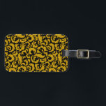 Cute Black guldfärgad, sömlös blommönster Fodral-M Bagagebricka<br><div class="desc">Cute Black guldfärgade,  sömlösa blommönster</div>