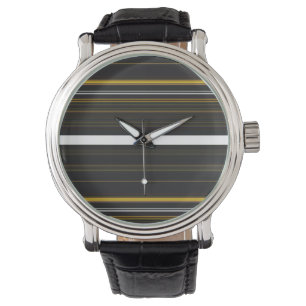 Cute Black gult rand Armbandsur