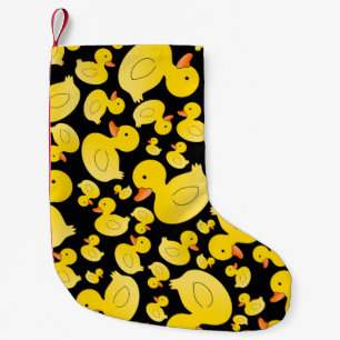 Cute Black gummi anka Liten Julstrumpa