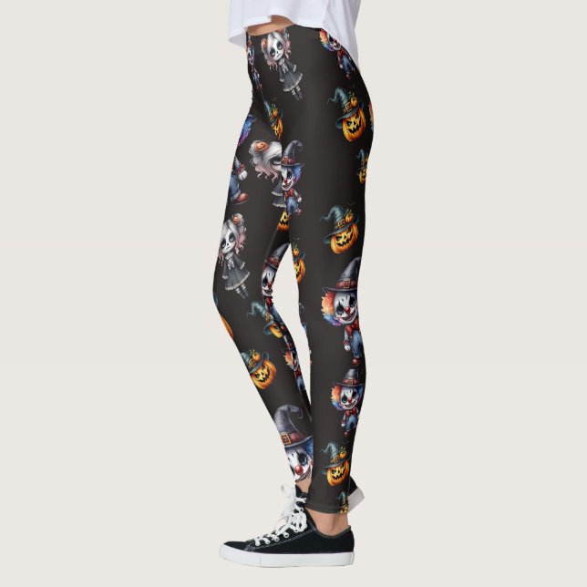 Cute Black Halloween Leggings (Vänster)