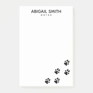 Cute Black Hund Tass avtryck - Personlig Post-it Block