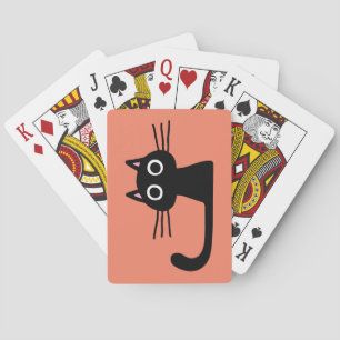 Cute Black Kattunge - Lustigt Kattdjur Älskare Casinokort