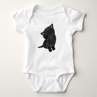 Cute Black Kitten baby T Shirt