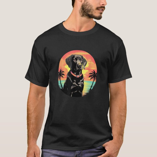 Cute Black Lab Black Labrador Retriever Puppy Dog  T Shirt (Framsida)