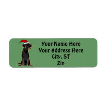 Cute Black Labrador-juletiketter / Gift-märkre