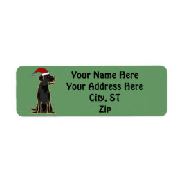 Cute Black Labrador-juletiketter / Gift-märkre Returadress Etikett