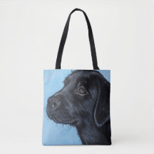 Cute Black Labrador Puppy Painting