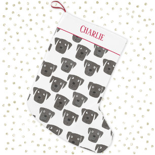 Cute Black Labrador Retriever Hund Personlig Liten Julstrumpa
