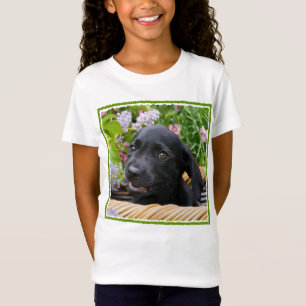 Cute Black Labrador Retriever Hund Puppy Pet Photo T Shirt