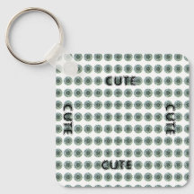 CUTE_ BLACK OCH GRÖNT KEYCHAIN