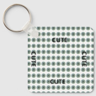 CUTE_ BLACK OCH GRÖNT KEYCHAIN NYCKELRING