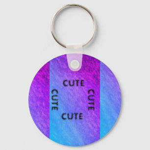 CUTE_ BLACK OCH LILA BLUE KEYCHAIN NYCKELRING