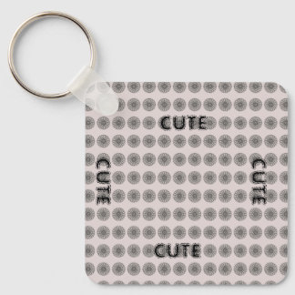 CUTE_ BLACK OCH LJUS ROSA KEYCHAIN NYCKELRING