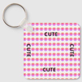 CUTE_ BLACK OCH ROSA KEYCHAIN NYCKELRING