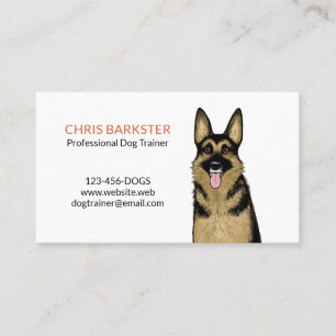 Cute Black och Tan German Shepherd Hund Visitkort
