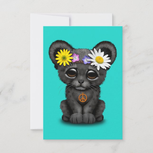 Cute Black Panther Unge Hippie (Framsida)