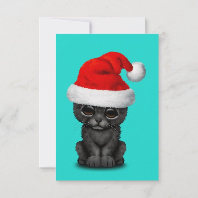 Cute Black Panther, Unge, med tomtvåning Inbjudningar (Framsida)