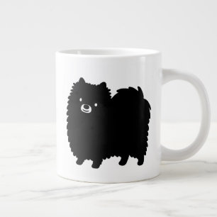 Cute Black Pommern Hund Jumbo Mugg